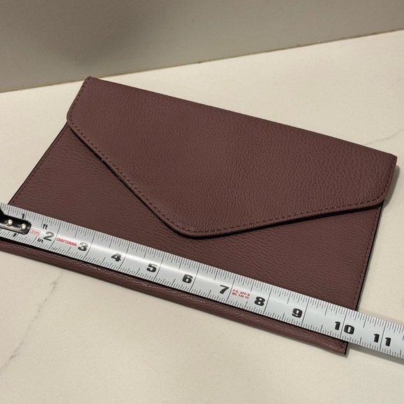 Big Buddha Purple Pebbled Leather Envelop Clutch - Picture 6 of 7